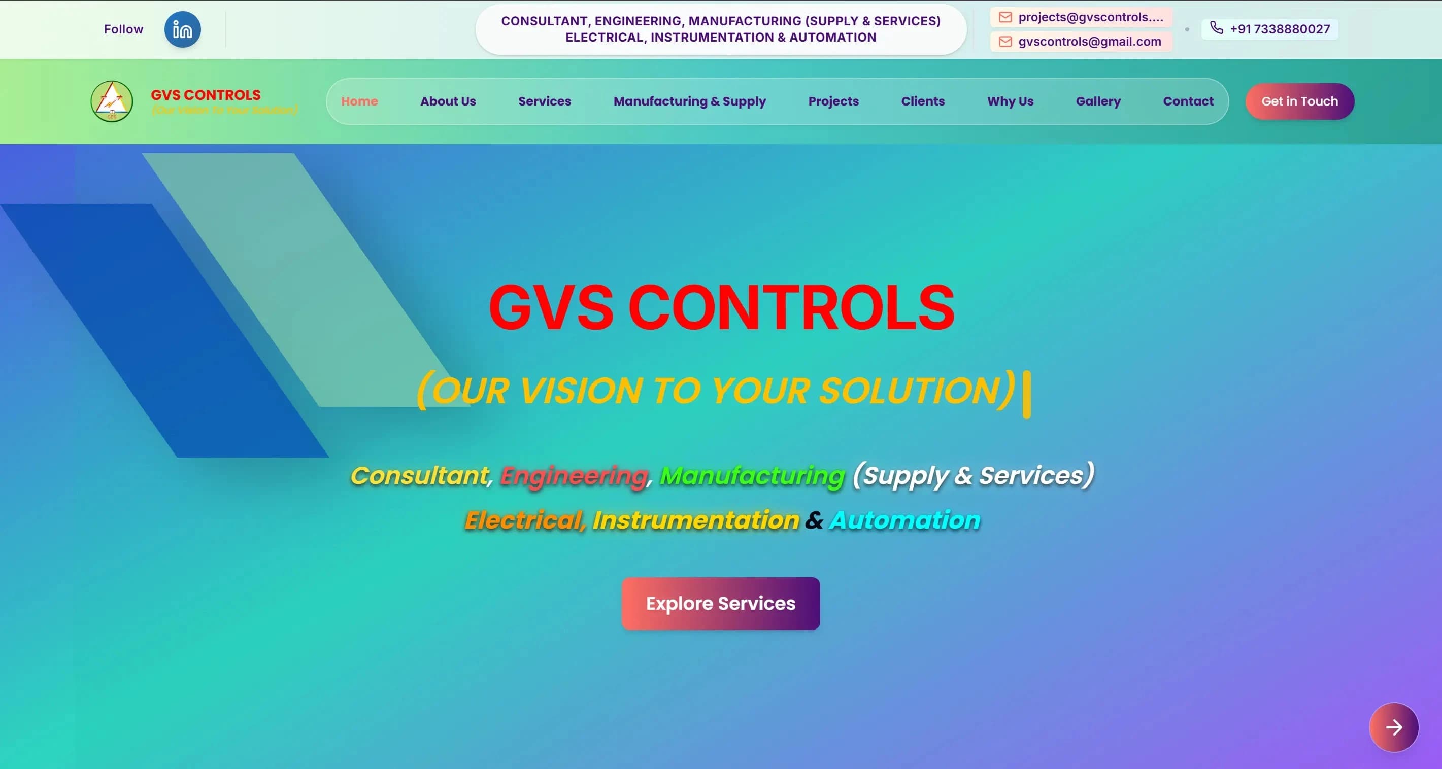 GVS CONTROLS - Frontend Architecture project by NagaDev