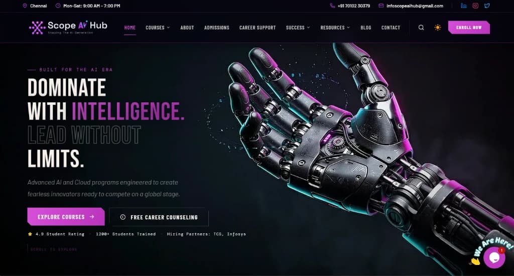 SCOPE AI HUB - Frontend Architecture project by NagaDev